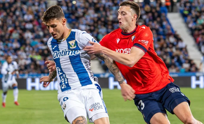 Jornada 30: Leganés 1-1 Osasuna. Estadísticas y puntos fantasy