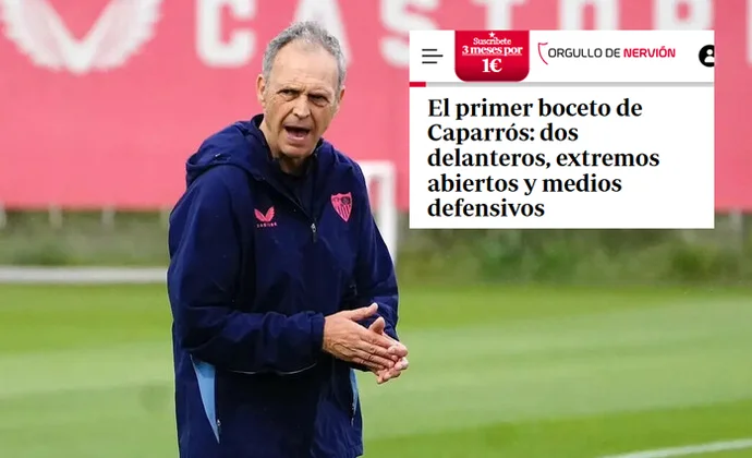 La prensa de Sevilla ya vislumbra un posible cambio de sistema al 4-4-2