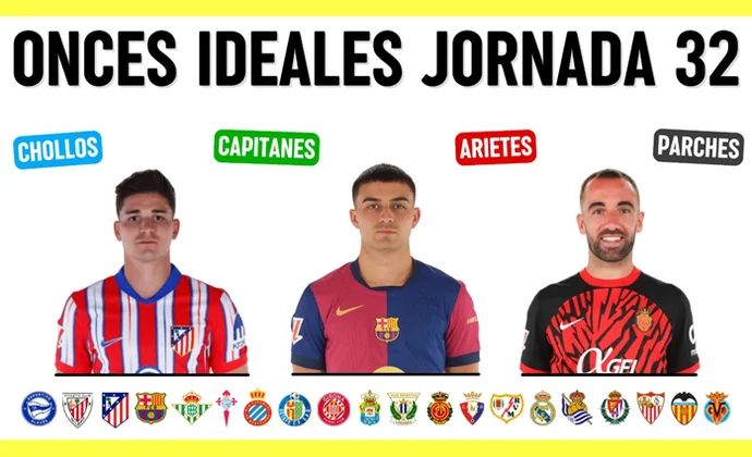 Once ideal, once de posibles chollos y mejores capitanes y arietes para la J32, por Scouting Biwenger