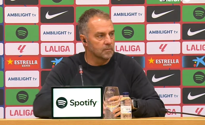 Flick analiza la remontada y habla de Raphinha, Lewandowski, Olmo, Pedri, Balde y Gerard Martín