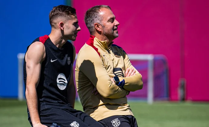 Sesión de recuperación del Barcelona sin Lewandowski y Balde