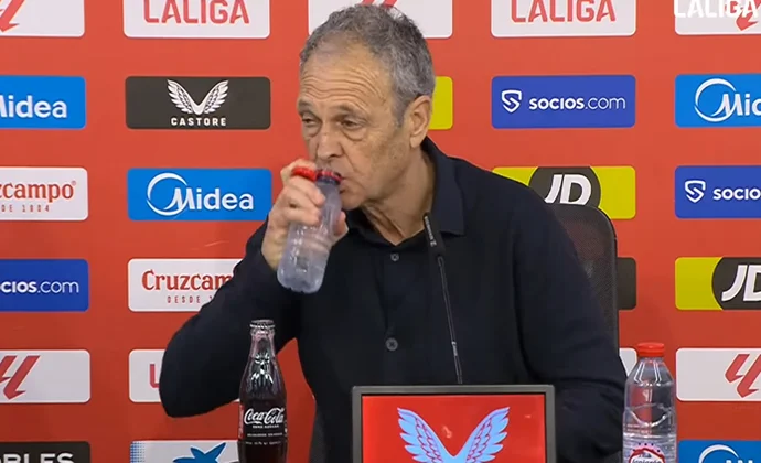 Caparrós analiza el empate y habla de Suso, Romero, el cambio de Agoumé y el descenso