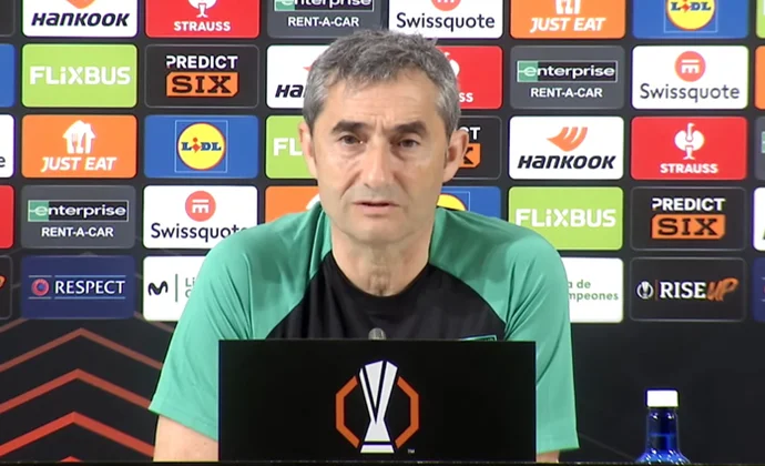 Valverde, sobre Nico Williams, Sancet, su sustituto, la portería y el partido contra el Manchester Untied