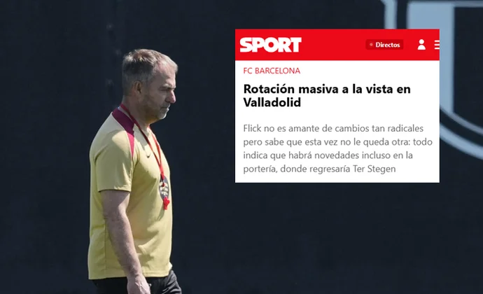 Sport empieza a perfilar el posible once de Flick para Valladolid