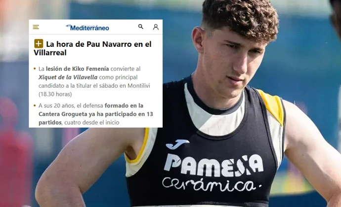 El Periódico Mediterráneo apuesta por Pau Navarro en Montilivi