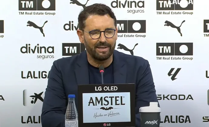 Bordalás elogia al Valencia y el trabajo de Corberán en la rueda de prensa post partido