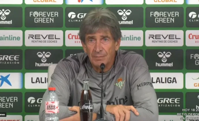 Pellegrini habla de Vieites, Sabaly, Cardoso, Lo Celso y el Valencia en una breve rueda de prensa