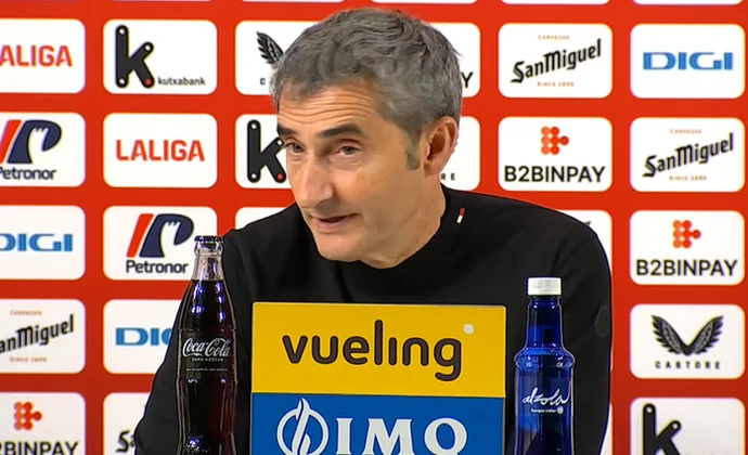 Valverde analiza el triunfo y habla de Unai Gómez, Sancet, Guruzeta, Sannadi, Djaló, Nico, Iñaki Williams y Prados