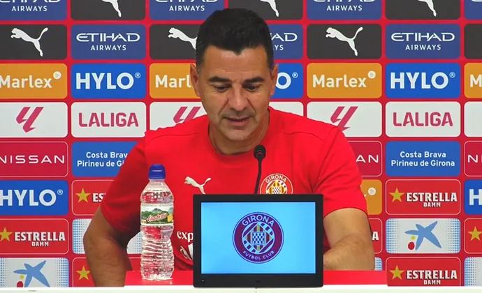 Míchel explica su estado de salud y habla de Stuani, Portu, Miguel, Van de Beek, Eric García, los goles encajados y el Valladolid