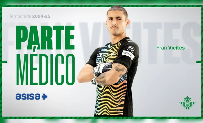 Parte médico oficial de Fran Vieites: lesión en el sóleo