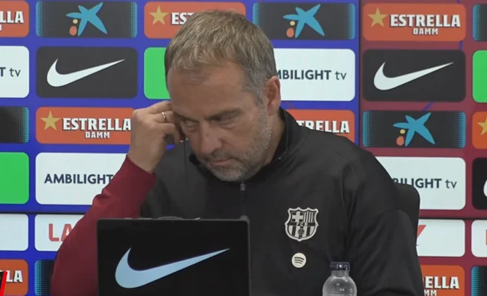 Flick, sobre Cubarsí, Lewandowski, Eric García, Christensen, Araujo y el derbi