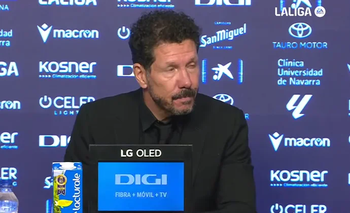 Simeone analiza la derrota y habla del estado de Barrios y Azpilicueta