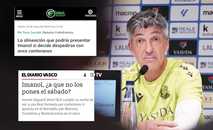 Diario Vasco recoge el guante de FútbolFantasy y desafía a Imanol a alinear once canteranos