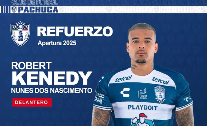 Kenedy es oficialmente nuevo jugador de Pachuca