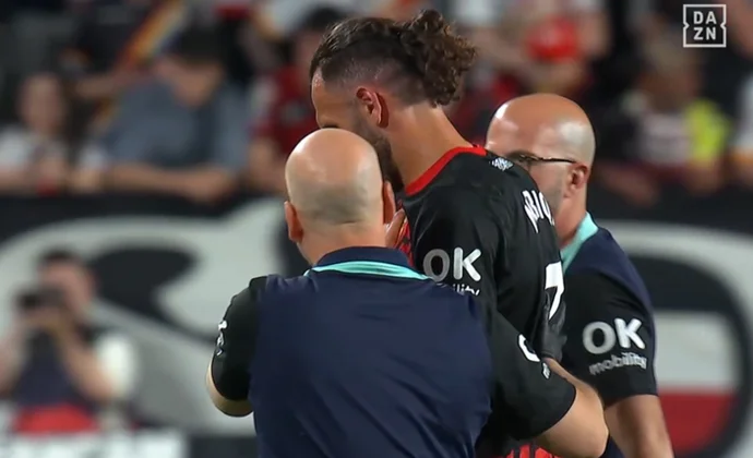 Muriqi y Lato se retiraron con molestias del partido en Vallecas