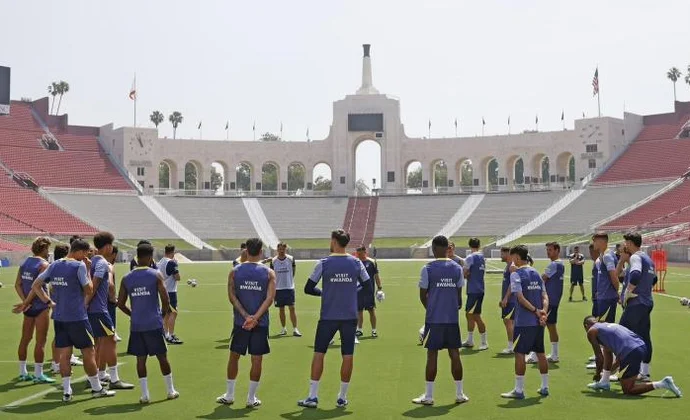 Primera sesión del Atlético en Los Ángeles sin los nueve internacionales