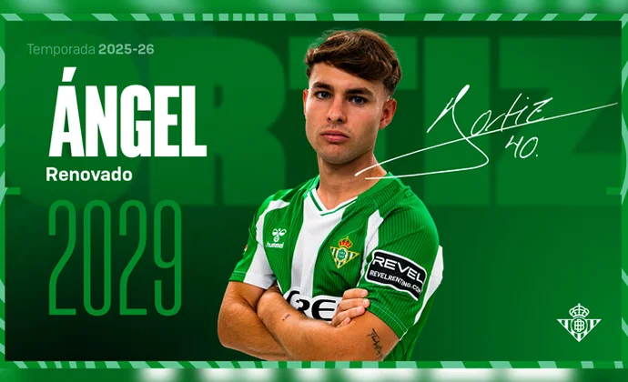 Ángel Ortiz renueva hasta 2029 y sube al primer equipo
