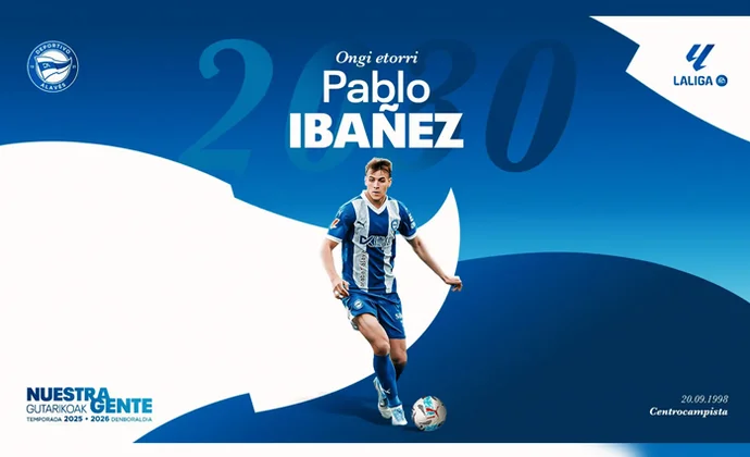 Pablo Ibáñez es oficialmente nuevo jugador del Deportivo Alavés