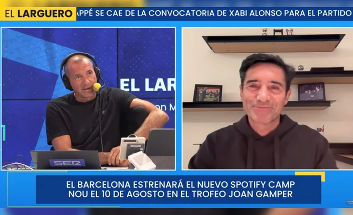 Marcelino habla claro en El Larguero: Nico Williams, Baena, Riquelme, Rafa Marín, Moleiro, Barry, Foyth y el mercado