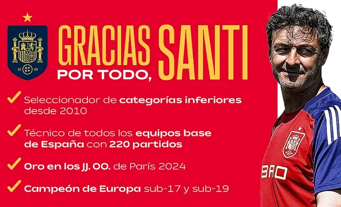 Santi Denia deja de ser seleccionador de España Sub-21