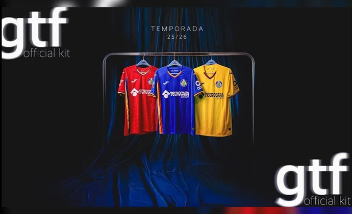 El Getafe presenta sus equipaciones para la temporada 25/26