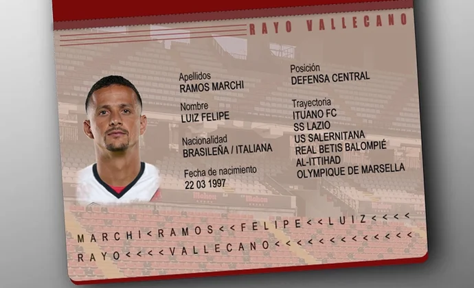 Luiz Felipe es oficialmente nuevo jugador del Rayo Vallecano