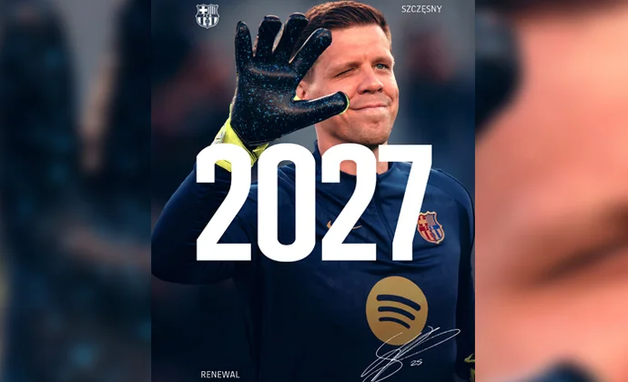 El Barcelona hace oficial la renovación de Wojciech Szczęsny hasta 2027