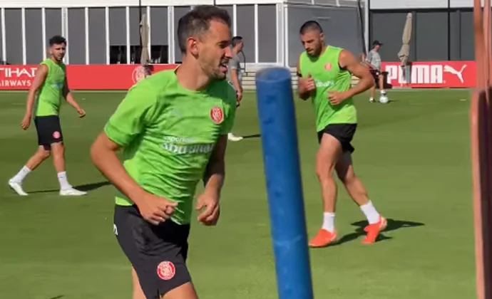 El Girona sigue preparando el amistoso contra el Olot sin los tres lesionados ni los internacionales