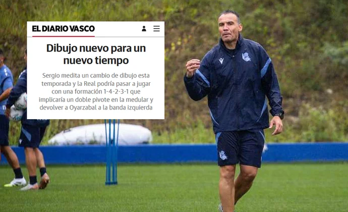 Sergio planifica una Real en forma de 4-2-3-1, según Diario Vasco