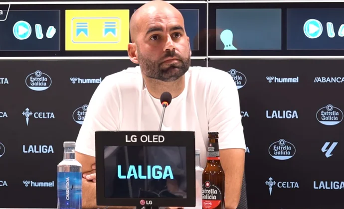 Giráldez analiza la derrota y habla de Jutglà, Radu, Jones, Núñez, Manu Sánchez, Aidoo, Bryan Zaragoza, Juan Cruz y el mercado