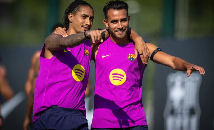 Ter Stegen, Bernal y Gerard Martín se ejercitan este miércoles al margen del grupo