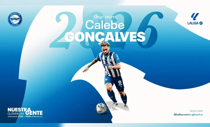 Calebe Gonçalves es oficialmente nuevo jugador del Deportivo Alavés