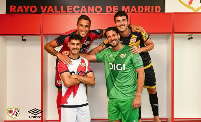 El Rayo presenta sus equipaciones para la temporada 25/26