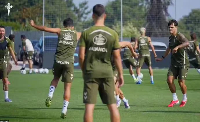 Javi Rodríguez, Cervi, Aidoo y Swedberg ausentes en el entreno del Celta