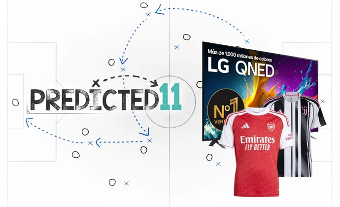¡Participa en Predicted11 pronosticando onces de LaLiga, Premier, Serie A y Segunda y gana una TV 4K y camisetas!