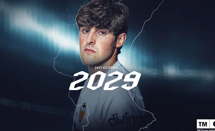 El Valencia anuncia la renovación de Javi Guerra y lo blinda hasta 2029