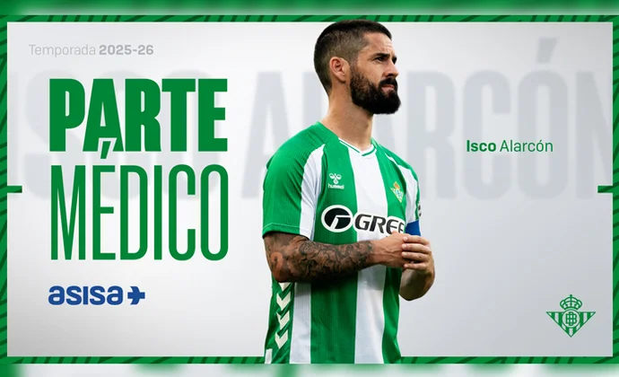 Isco: parte médico oficial y periodo estimado de baja