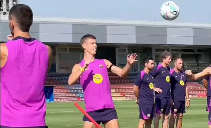 Olmo se reincorpora al grupo mientras Lewandowski sigue con trabajo individual en el Barça