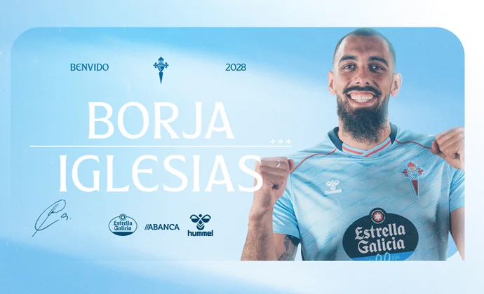Borja Iglesias ya es oficialmente jugador propiedad del RC Celta