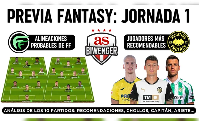 Previa fantsay J1: Alineaciones probables, Top Picks y Chollos por partido, por ScoutingBWG