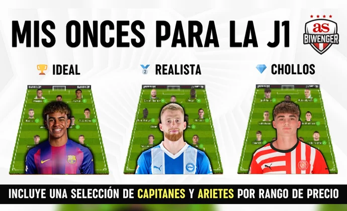 Tres onces para la J1: Ideal, Realista y Chollos + Mejores Capitanes y Arietes, por Scouting BWG