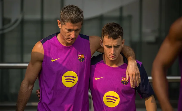 Lewandowski se reincorpora parcialmente al grupo tras la victoria en Mallorca