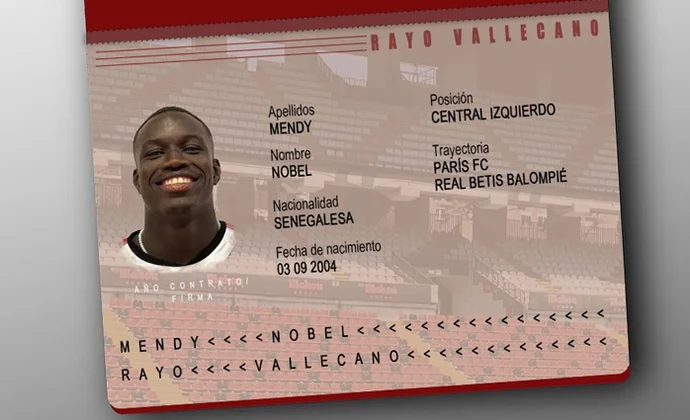 Nobel Mendy es oficialmente nuevo jugador del Rayo Vallecano
