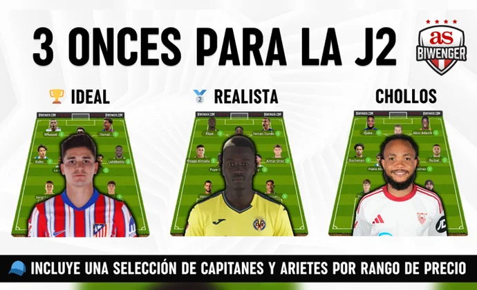 Tres onces para la J2: Ideal, Realista y Chollos + Picks de Capitán y Ariete, por Scouting BWG