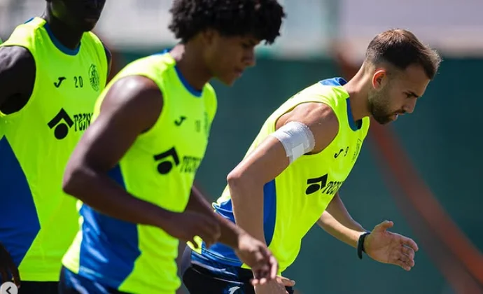 El Getafe completa unan sesión de recuperación en el Coliseum sin Uche