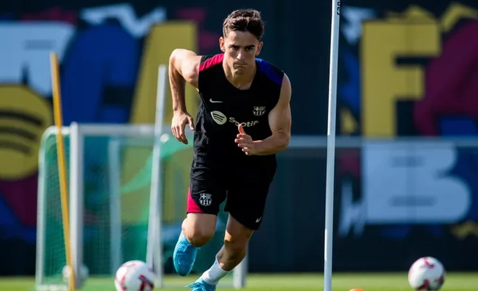 Gavi no completa la sesión por molestias y es duda ante el Rayo