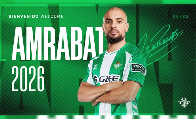El Betis anuncia el fichaje de Sofyan Amrabat como cedido