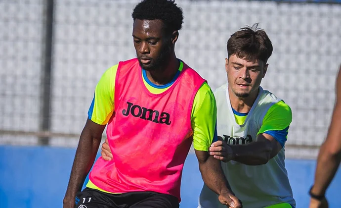 Abu Kamara completa su primera sesión como jugador del Getafe