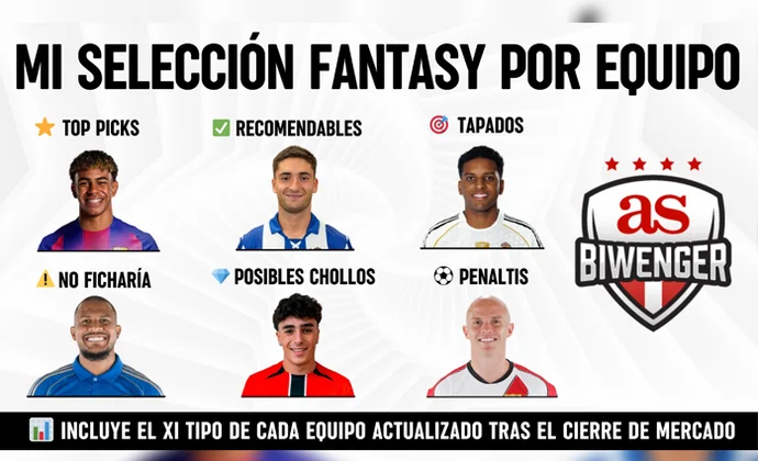 Onces Tipo Actualizados + Top Picks, Recomendables, Chollos y Tapados de cada equipo, por Scouting BWG