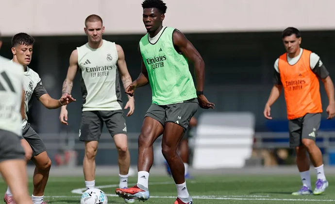 Bellingham, Camavinga y Endrick, a menor ritmo en la sesión del viernes